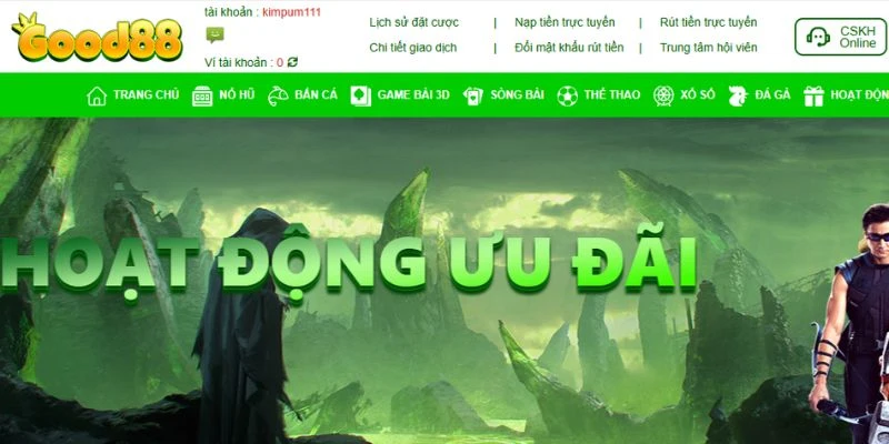 Điều kiện rút tiền Good88 cho thành viên